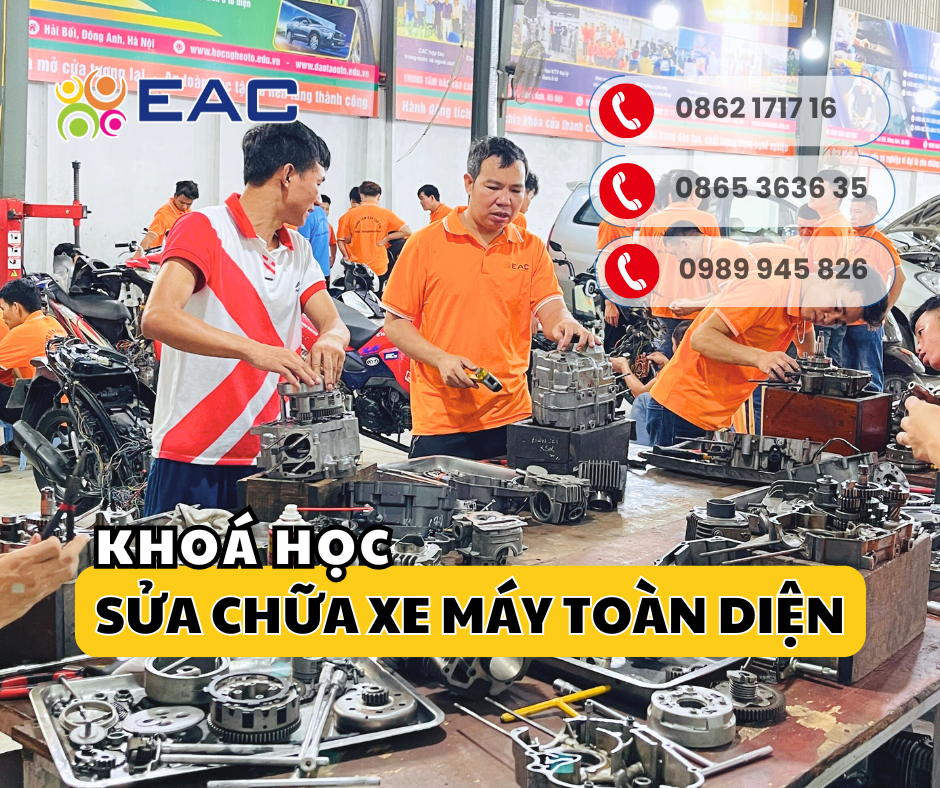 HỌC NGHỀ SỬA CHỮA XE MÁY, XE MÁY ĐIỆN TOÀN DIỆN